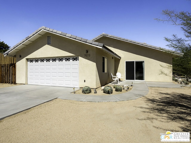 view of front of house featuring a garage