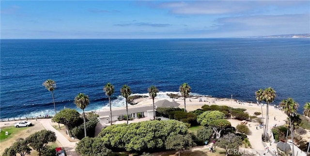 water view with a view of the beach