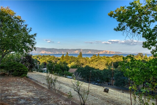 property view of mountains featuring a water view