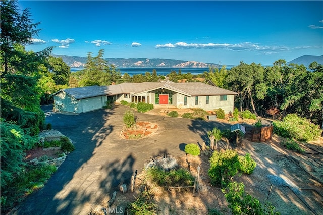 exterior space with a mountain view