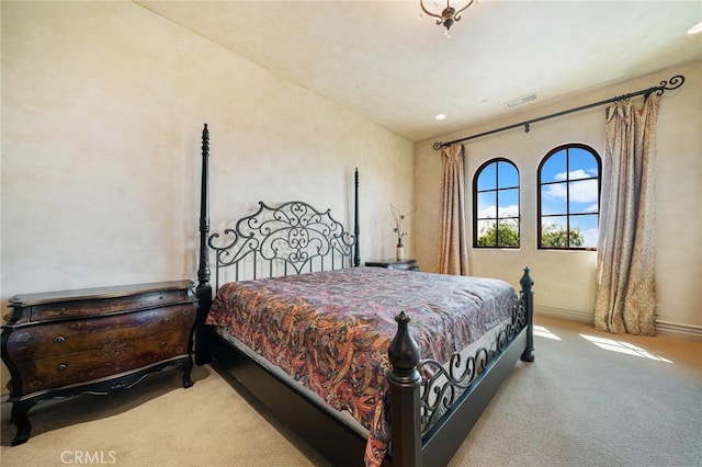 view of carpeted bedroom