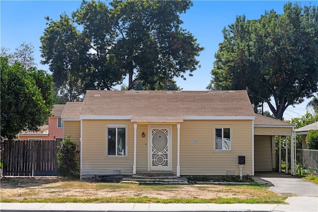 bungalow with a carport