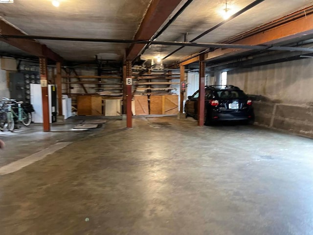 garage with a carport