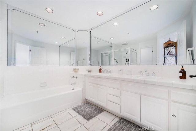 42 Camino De Flores Unit 60, Avalon, CA 90704 - bathroom with recessed lighting and a sink