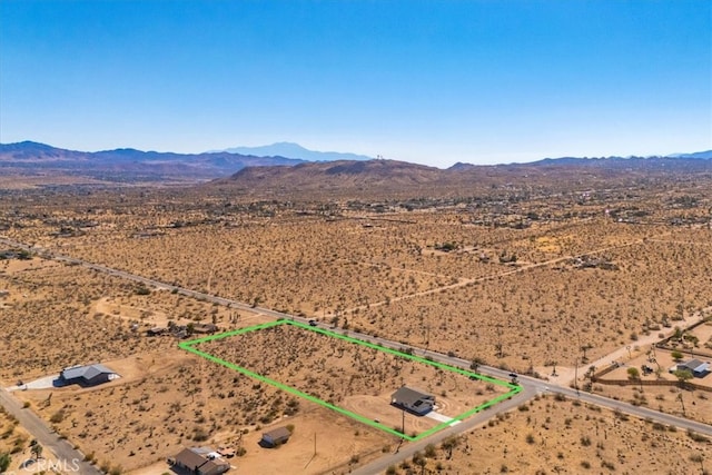 aerial view featuring a mountain view