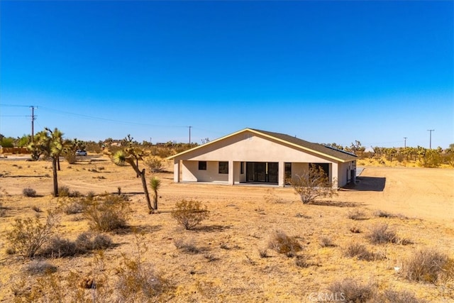 exterior space with a rural view