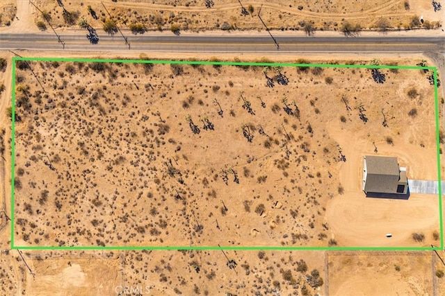 aerial view with a rural view