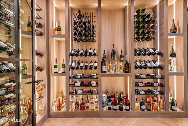 view of wine room