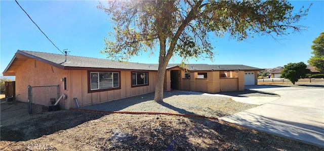 ranch-style house with a patio area