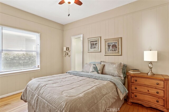 221 Termino Ave, Long Beach, CA 90803 - bedroom with light wood-style floors and a ceiling fan