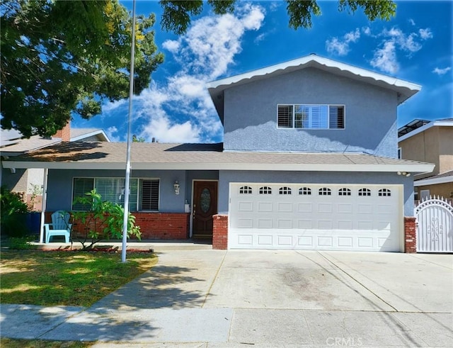 view of front of home featuring a garage