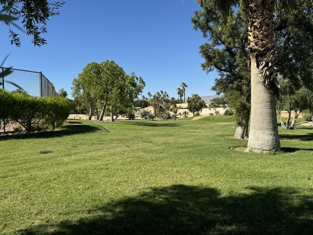 view of property's community featuring a yard