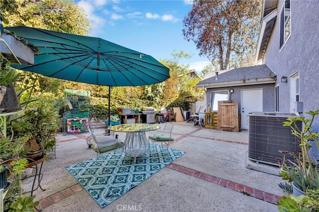 view of patio / terrace featuring cooling unit