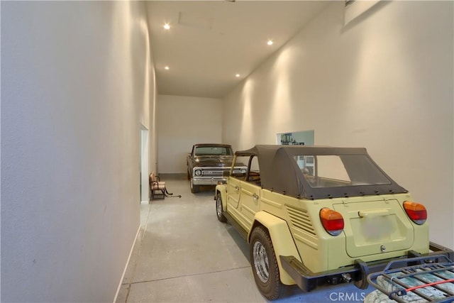 garage with baseboards
