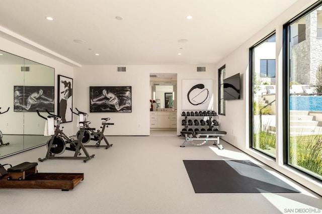 view of exercise room