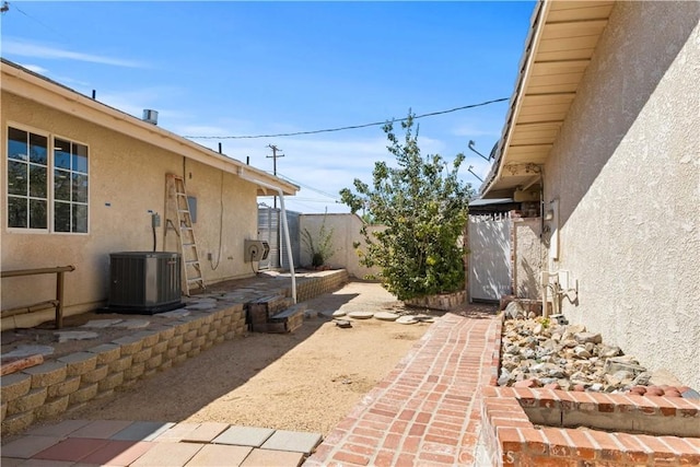 view of patio featuring central AC