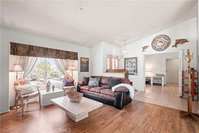 living room featuring hardwood / wood-style floors