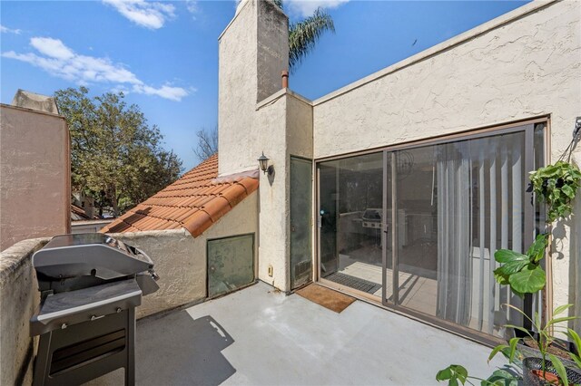 view of patio featuring area for grilling