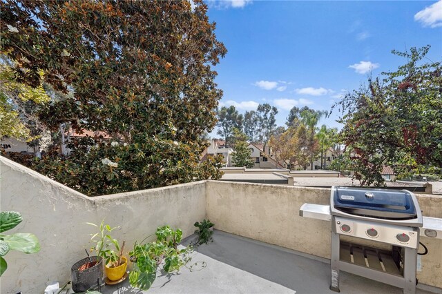 view of patio / terrace with a grill