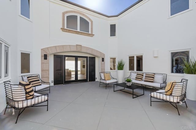 view of patio / terrace featuring an outdoor living space