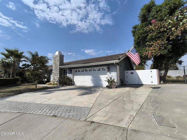 view of front facade with a garage