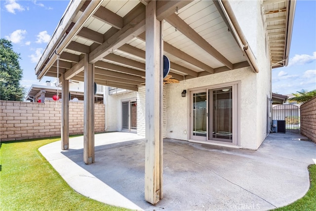 view of patio / terrace with central AC unit