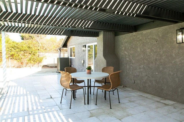 view of patio / terrace with a pergola