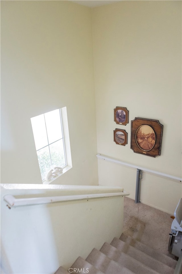 stairs with carpet