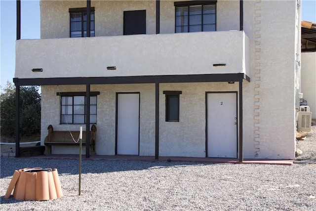 exterior space with a balcony