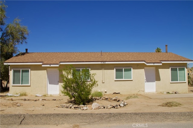 view of single story home