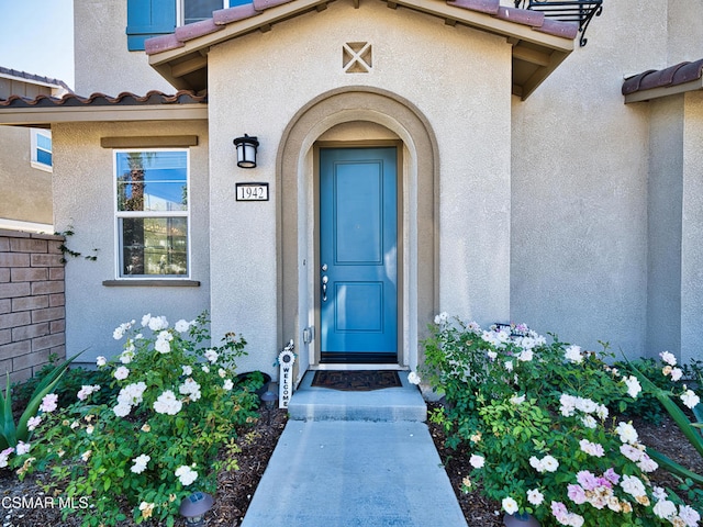 view of doorway to property