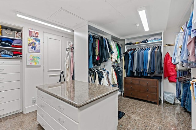 view of walk in closet