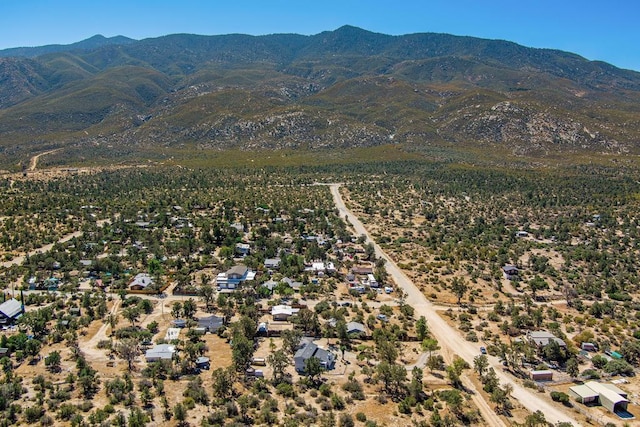 drone / aerial view with a mountain view