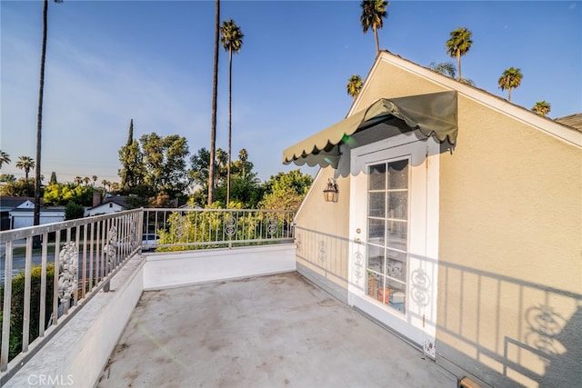 view of patio / terrace featuring a balcony