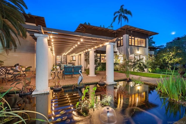 view of patio / terrace with a pergola