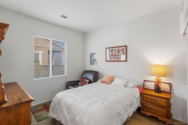 bedroom with carpet floors