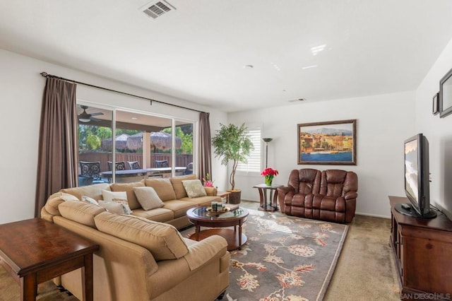 view of carpeted living room