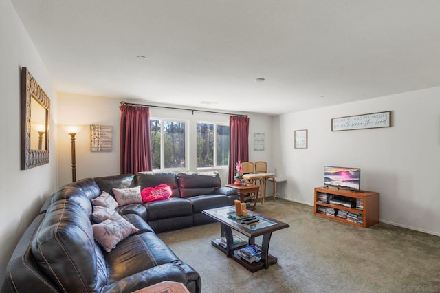 view of carpeted living room