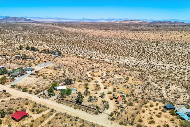 bird's eye view featuring a mountain view