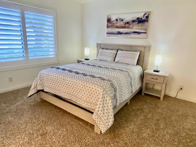 bedroom featuring carpet