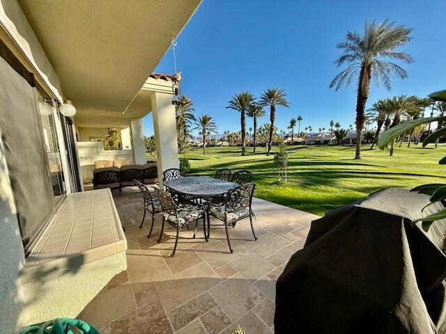 view of patio featuring area for grilling