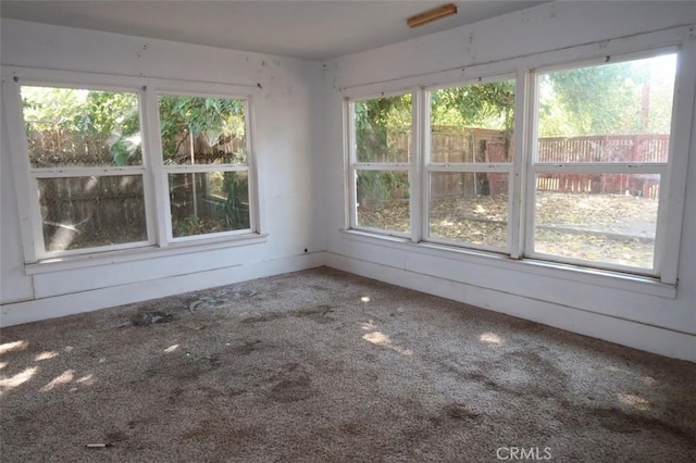 interior space featuring plenty of natural light and carpet floors