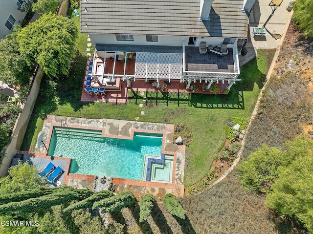 birds eye view of property