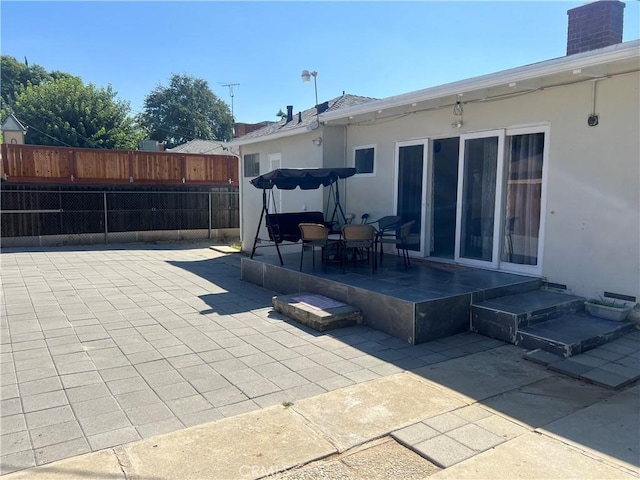 view of patio with central AC