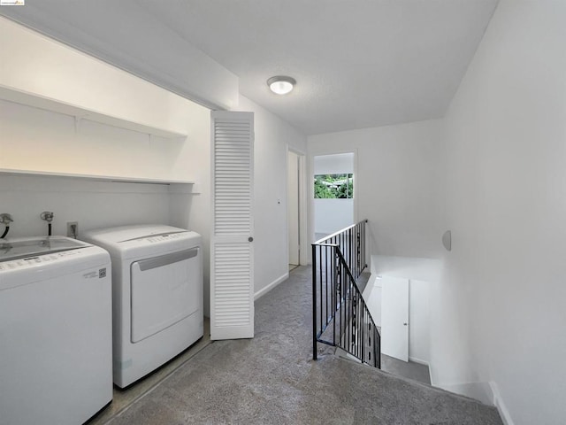 laundry room with independent washer and dryer