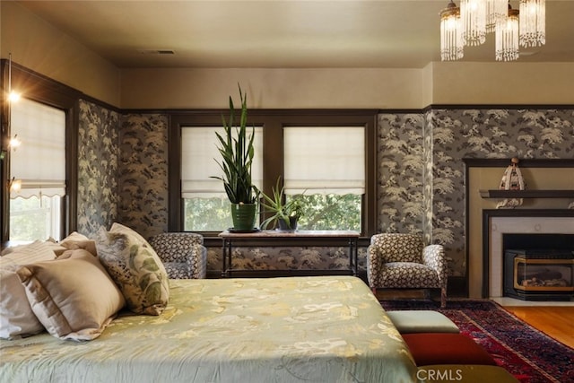 bedroom with wood-type flooring