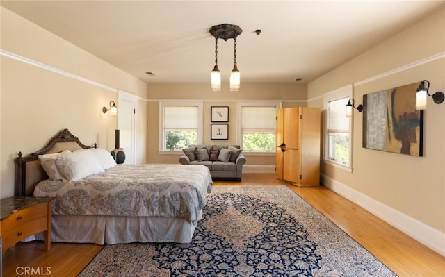 bedroom featuring wood-type flooring