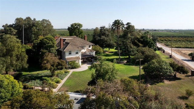 drone / aerial view featuring a rural view