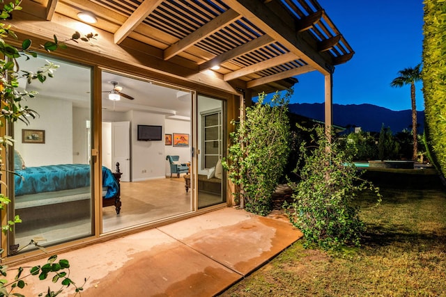 view of patio / terrace with a pergola