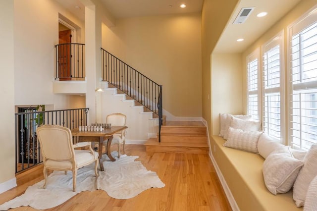 dining room featuring light hardwood / wood-style floors